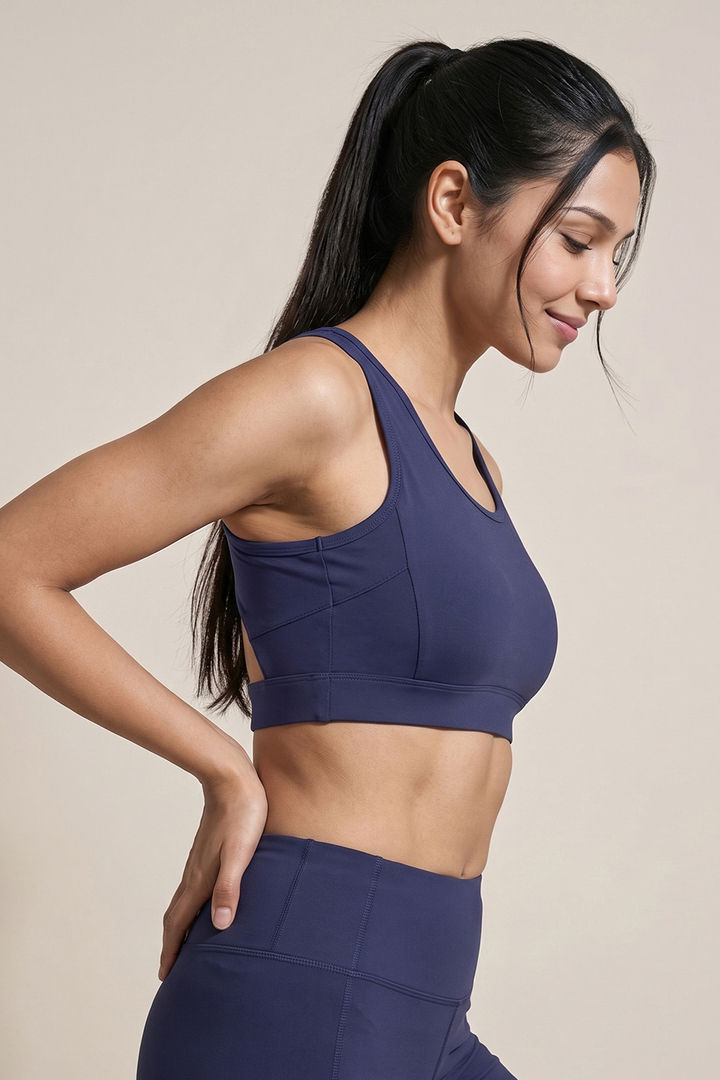 Zelocity Medium Impact Quick Dry Sports Bra - Naval Academy — image 4